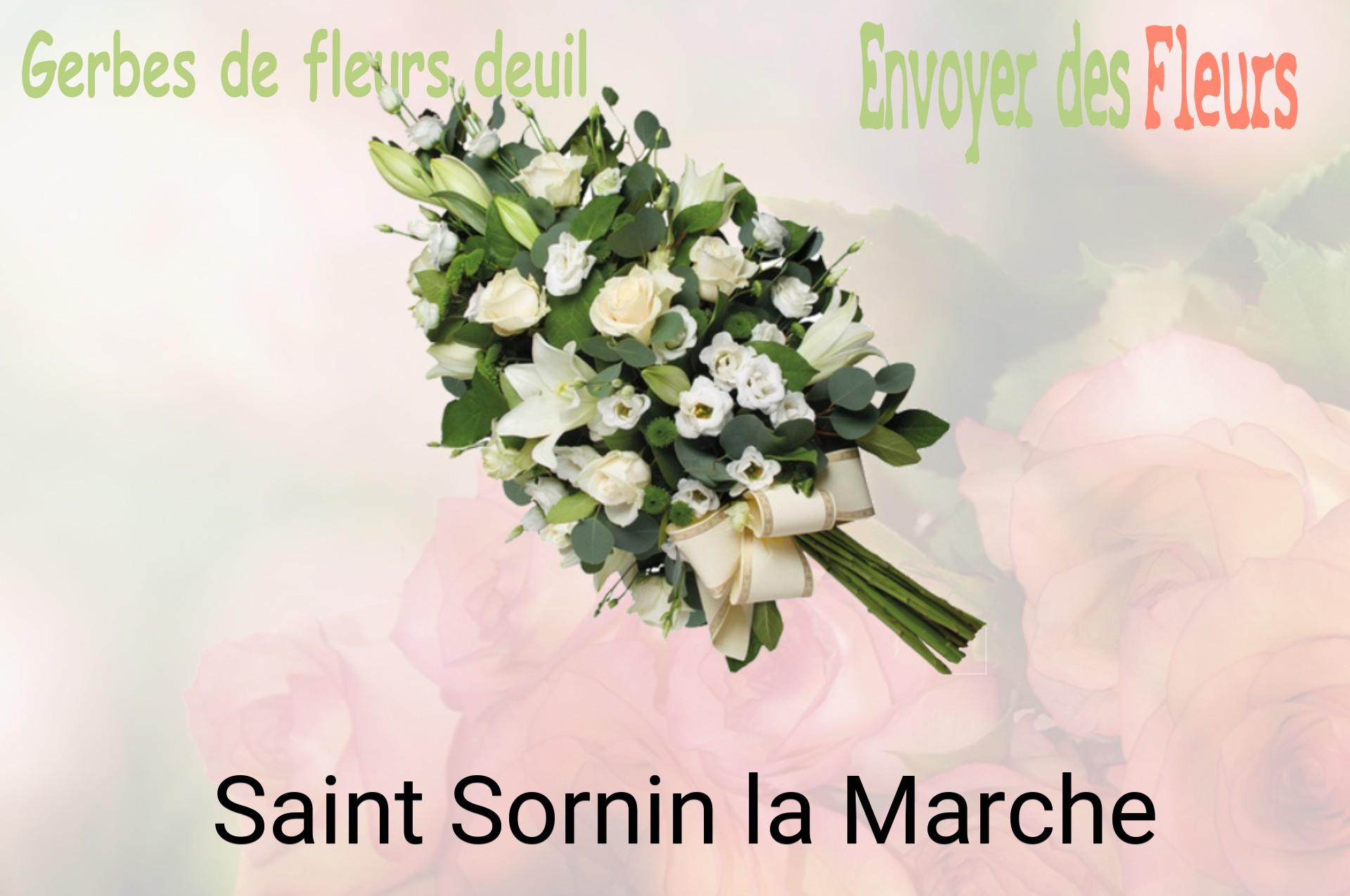 Gerbe de fleurs de deuil livrée à Saint-Sornin-la-Marche